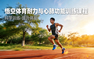 悟空体育耐力与心肺功能训练课程，一名跑步者在户外进行跑步训练